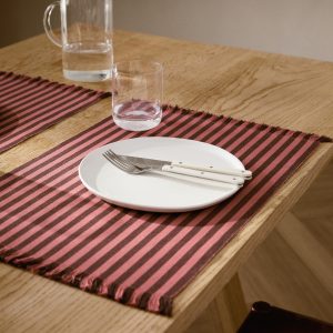Cotton two-tone yarn-dyed striped placemat