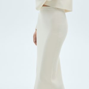 Fine knit midi skirt