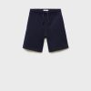 Cotton shorts with drawstring