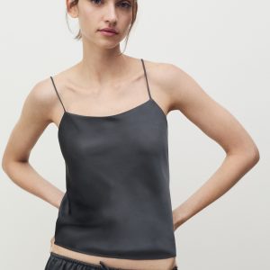 Satin top with straps
