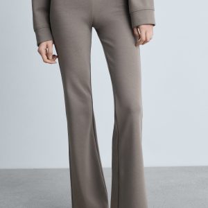 Flared knitted pants