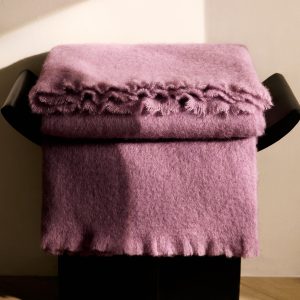 Carded wool blanket