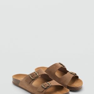 Buckles leather sandal