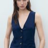 Denim-effect lyocell vest