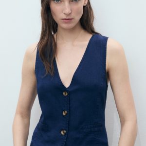 Denim-effect lyocell vest