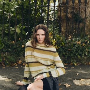 Semi-transparent alpaca sweater