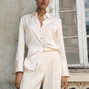 Satin finish flowy shirt