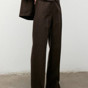 Speckled wool trousers