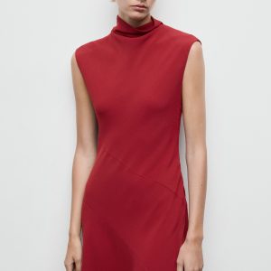 A-line turtleneck dress