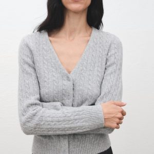 Knitted braided cardigan
