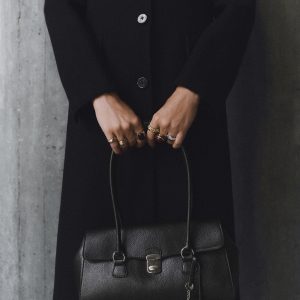 City shoulder bag with flap