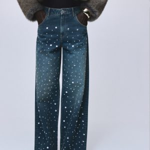 Straight-fit jeans with studs