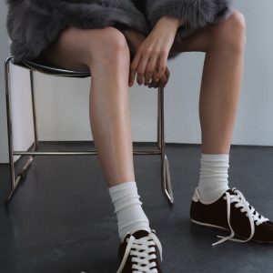 Suede contrast sneakers