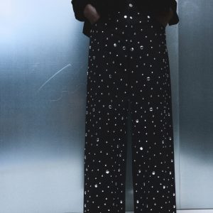 Straight-fit jeans with studs